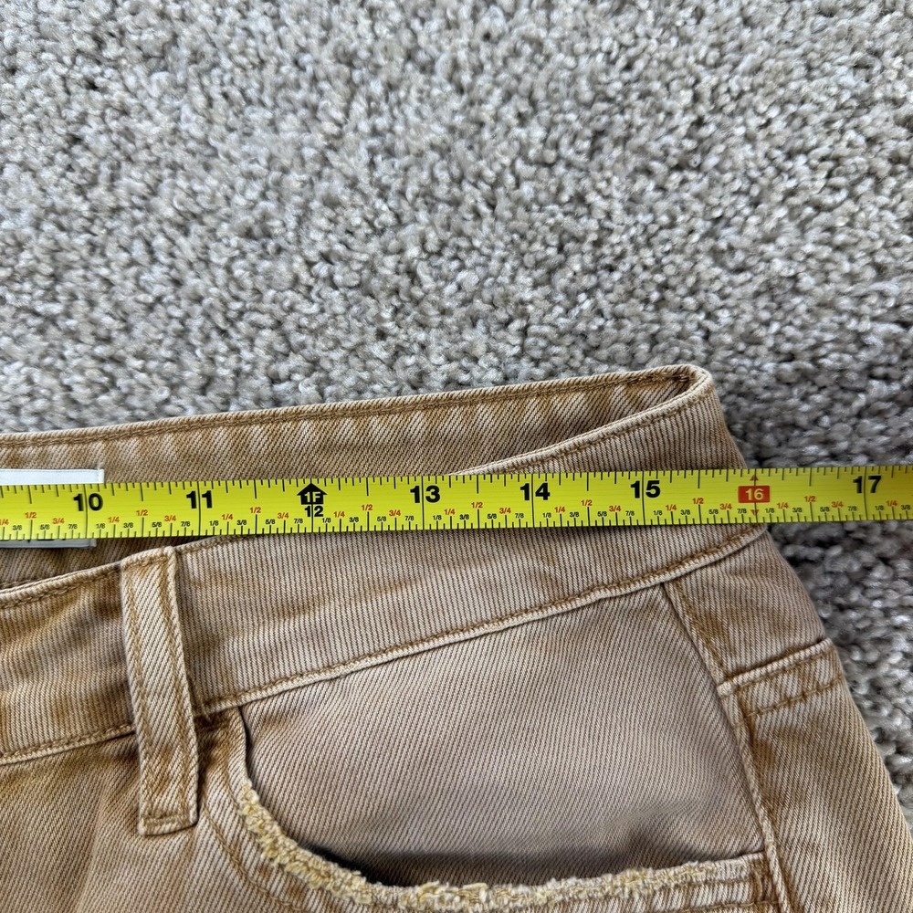 VERVET Wide Leg Jeans Womens 29 Light Wash Beige Distressed Relaxed Denim - Picture 6 of 13